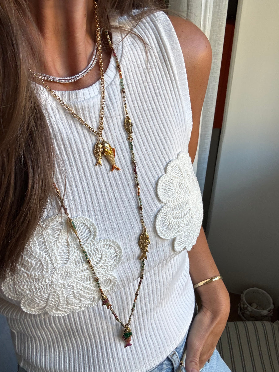 Fish multicolor necklace
