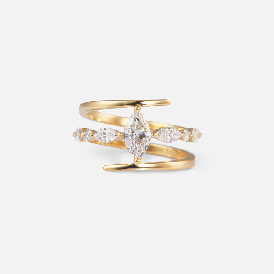 0,5ct Marquise Spiral-Diamantring