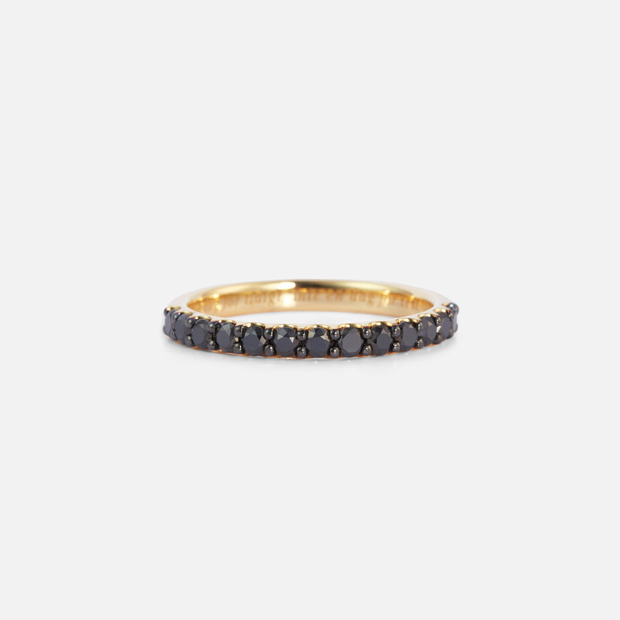 Herren Halb-Eternity-Ring mit groben schwarzen Diamanten