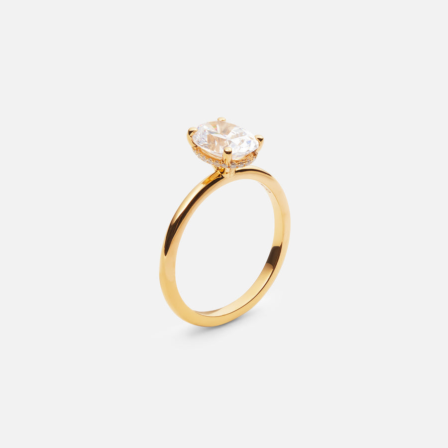 0,9ct Oval Diamond Ring