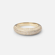 <transcy>Smaragdslipad Dome Diamantring</transcy>