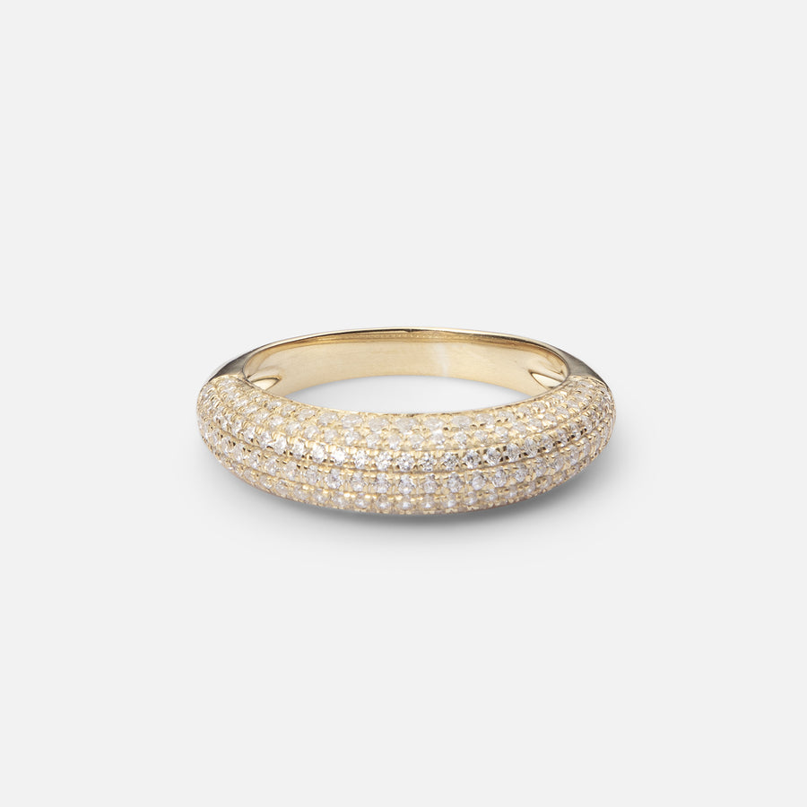 <transcy>Smaragdslipad Dome Diamantring</transcy>