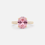 <transcy>Blå Topas Halo Diamantring</transcy>