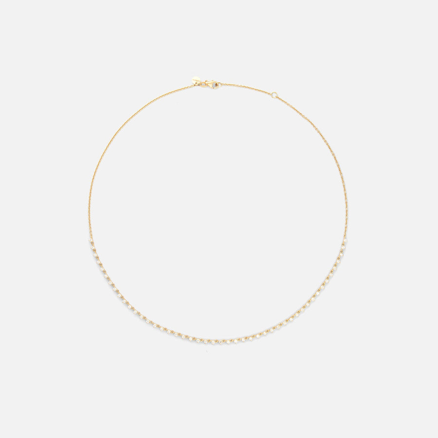 Diamond Line Choker Necklace