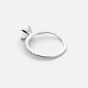 0,8ct Princess Side Stone Diamond Ring
