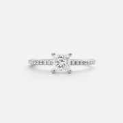 0,8ct Princess Side Stone Diamond Ring
