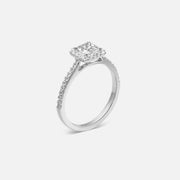 0,7ct Princess Halo Diamantring