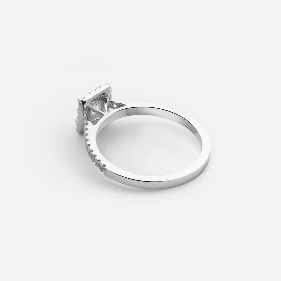 0,7ct Princess Halo Diamantring