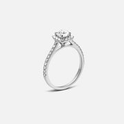 0,5ct Brillant-Halo-Diamantring