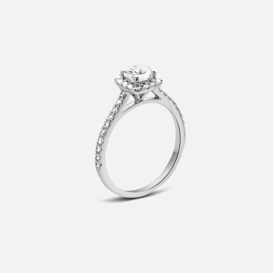 0,5ct Brillant-Halo-Diamantring