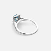 Blauer Topas Diamantring