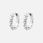 Bubble Diamond Hoop Earrings