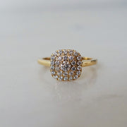 0,2ct Double Halo Diamond Ring