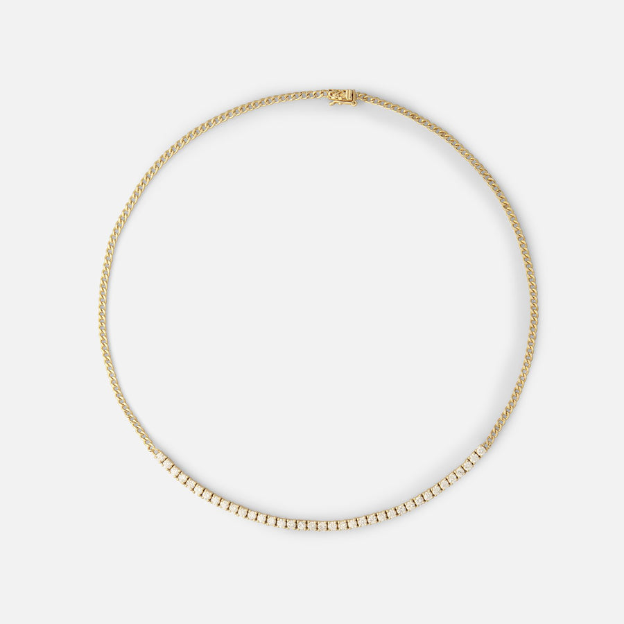 <transcy>Choker Tennis Diamanthalsband</transcy>