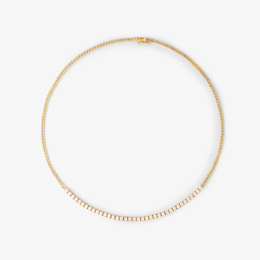 <transcy>Choker Tennis Diamanthalsband</transcy>