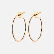 Delicate Diamond Hoop Earrings