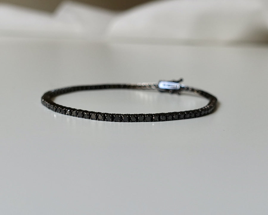 Tenn bracelet aus schwarzem Diamant