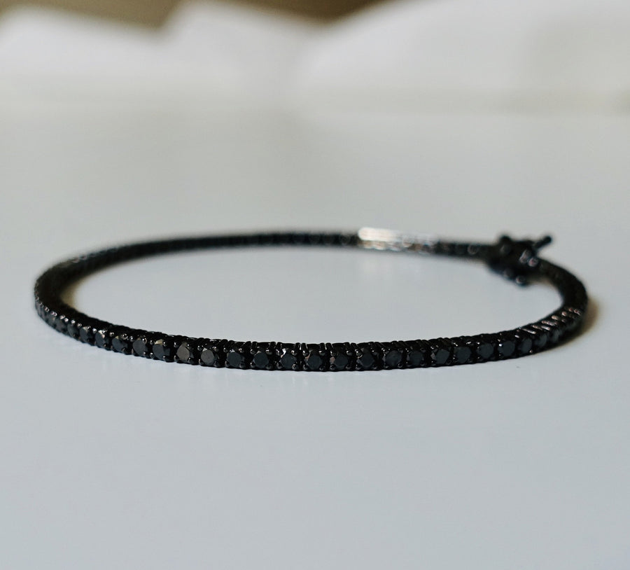 Tenn bracelet aus schwarzem Diamant