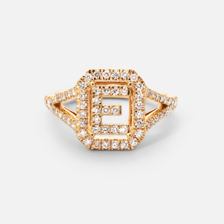 Initial Diamond Ring