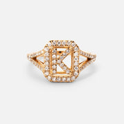 Initial Diamond Ring